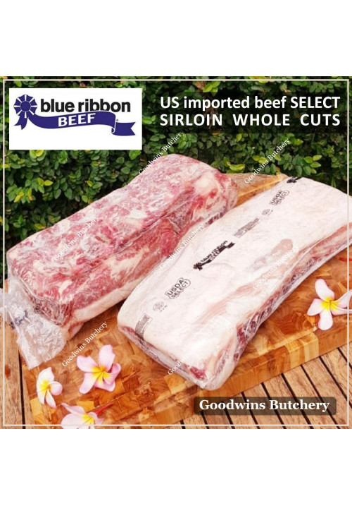 Beef Sirloin America USDA US SELECT (Striploin / New York Strip / Has Luar) frozen whole cuts BLUERIBBON +/- 5.5kg/pc (price/kg) PREORDER 2-3 days notice
